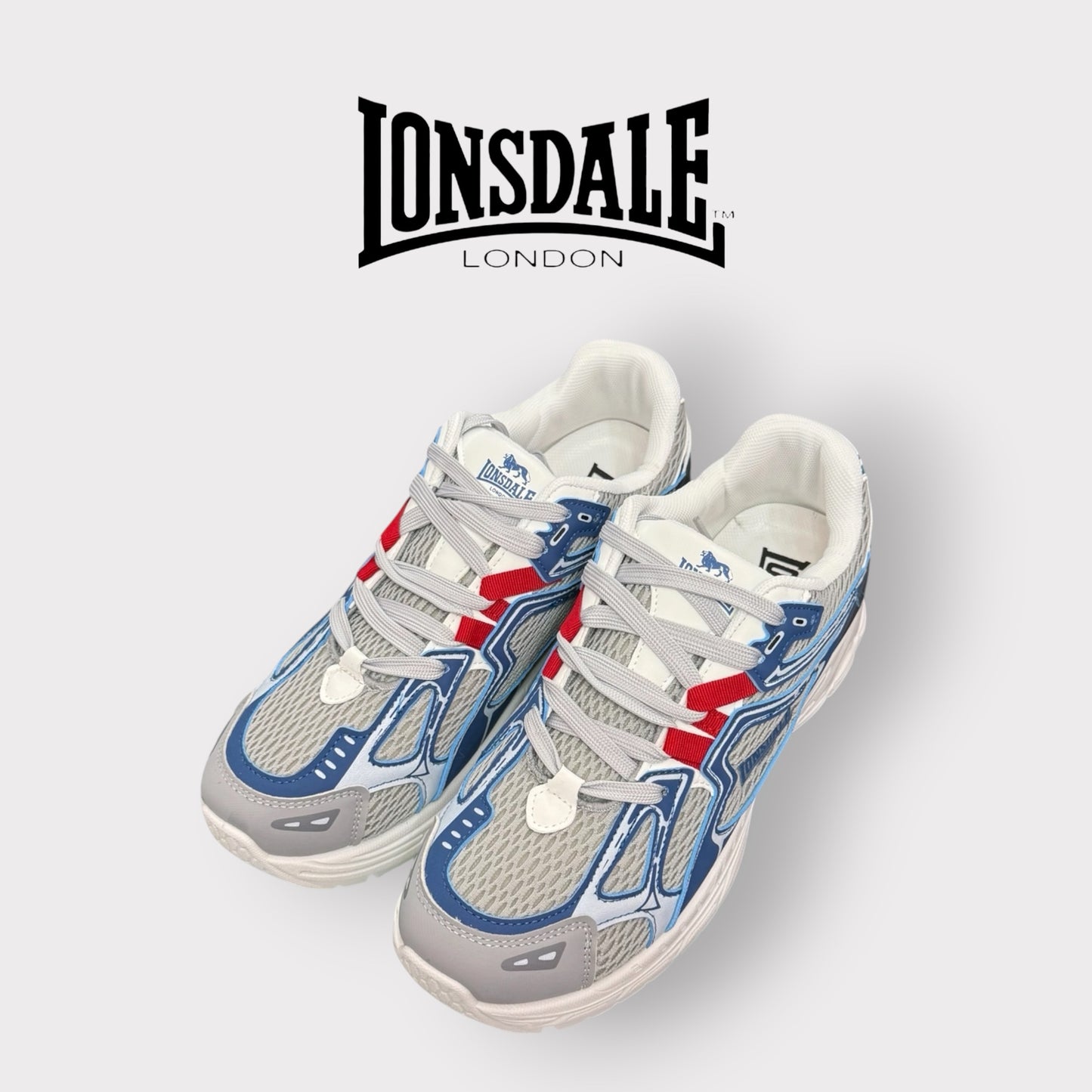 LONSDALE- Scarpe Uomo, Col.Silver Blue