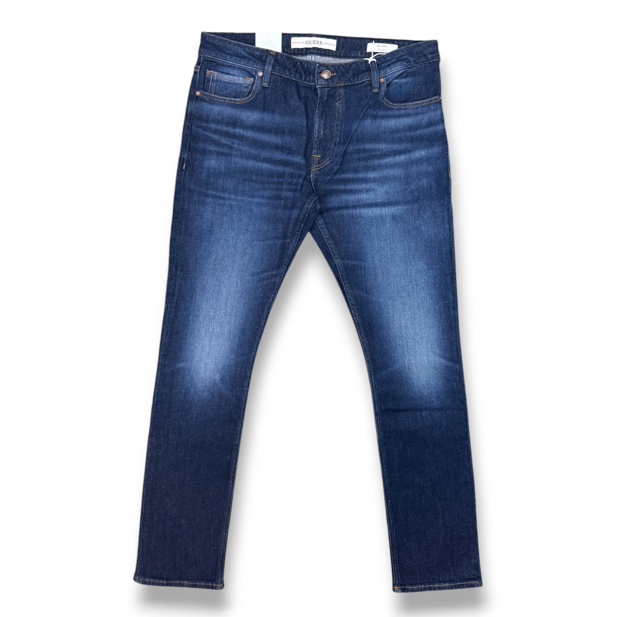 GUESS JEANS- Jeans Uomo, mod.Skinny Low Rise Taille Basse, Lavaggio Scuro