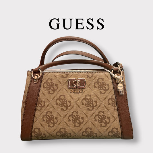 GUESS- Borsa Donna, Group:KARNILLA LOGO, Col.LATTE LOGO/BROWN