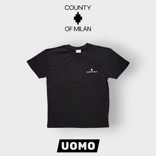 COUNTY OF MILAN- T-Shirt Uomo con logo lato cuore, Col.Nero