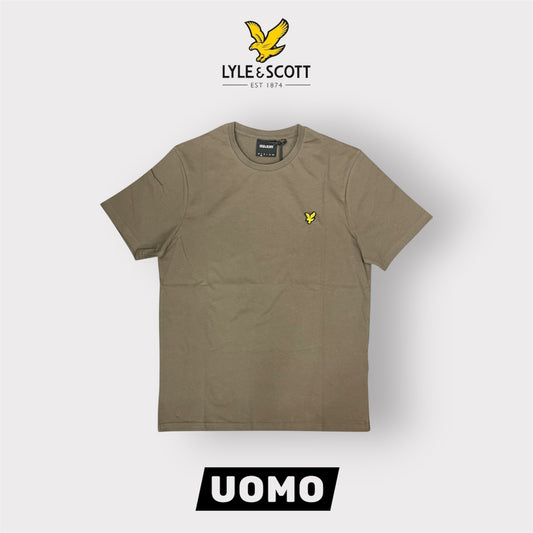 LYLE & SCOTT- T-Shirt Uomo Regular Fit, Col.Khaki Ash