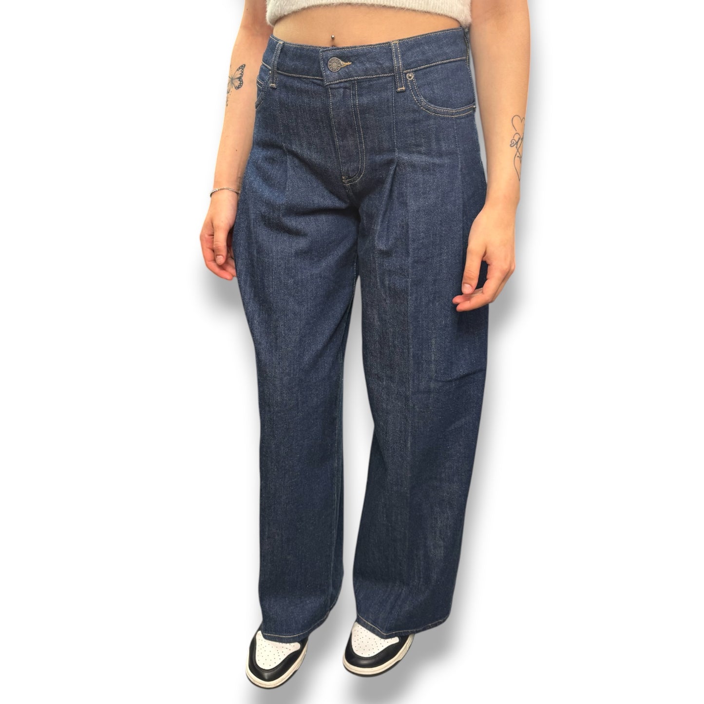 GUESS JEANS - Pantalone Donna, mod.Low Rise Extra Wide, (L30)