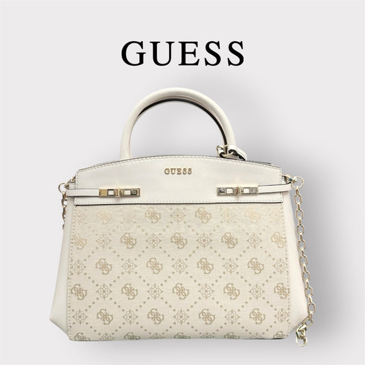 GUESS- Borsa Donna, Group:MELINDA LOGO, Col.OFF WHITE LOGO