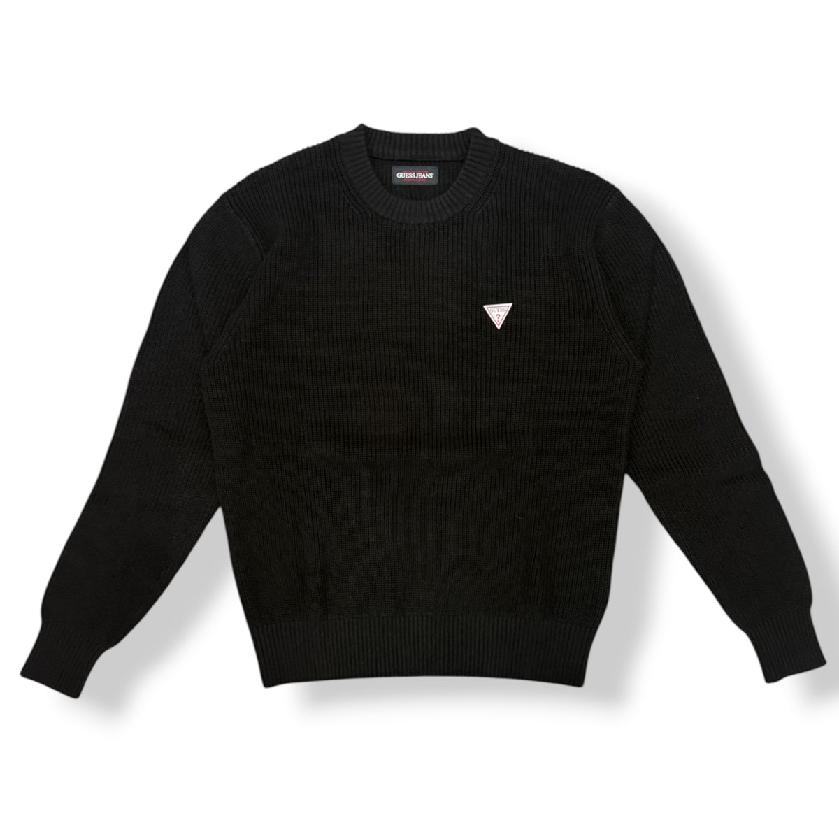 GUESS - Maglioncino Uomo, con logo lato cuore, Col.Nero