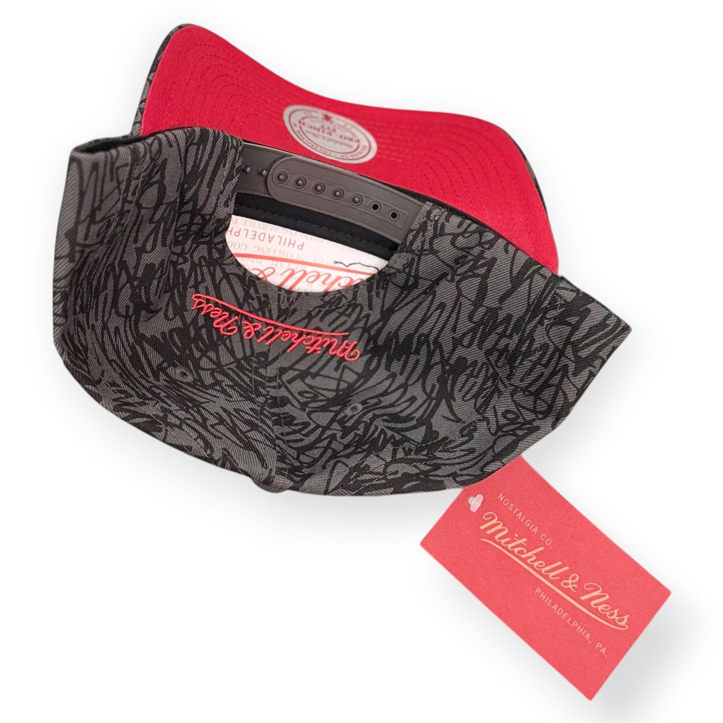 MITCHELL&NESS-Cappello CHICAGO BULLS, Grigio/Rosso