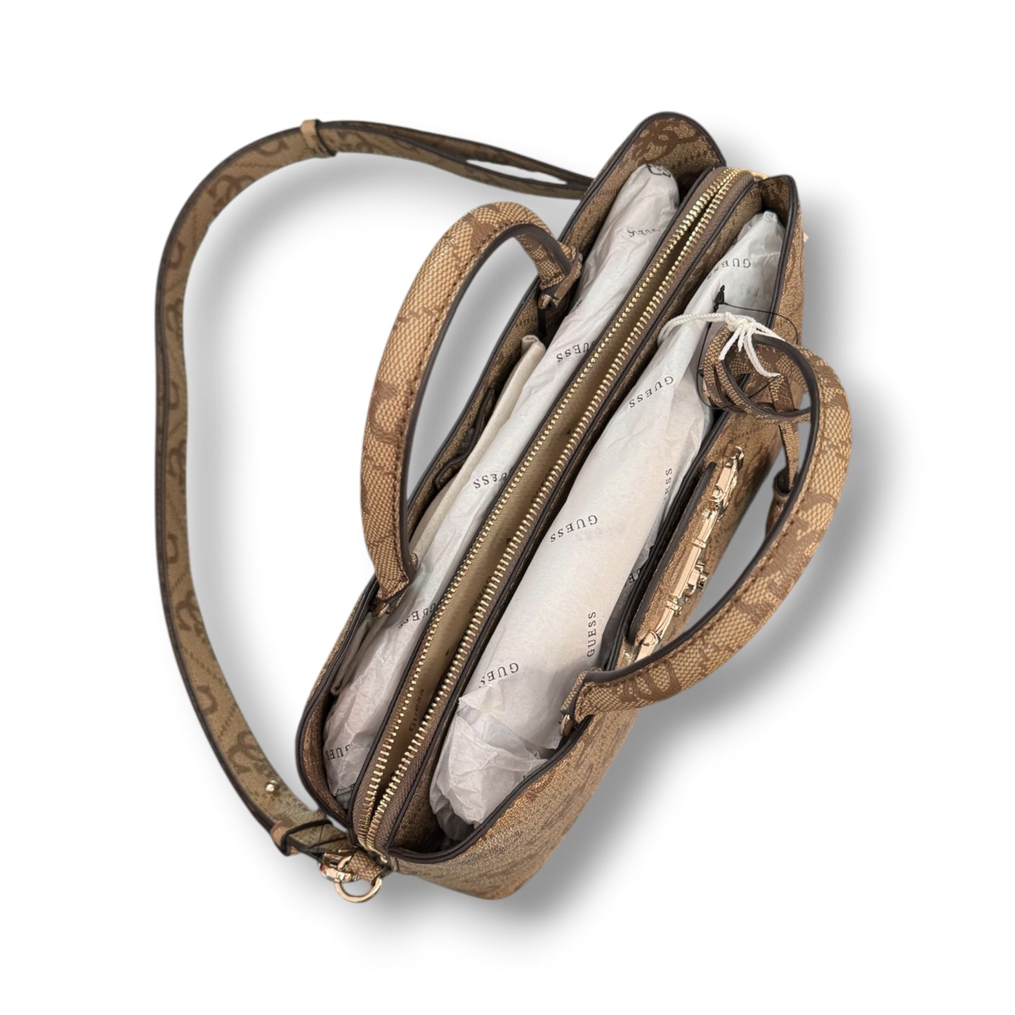 GUESS- Borsa Donna, Group:JANIE LOGO, Col.LATTE LOGO