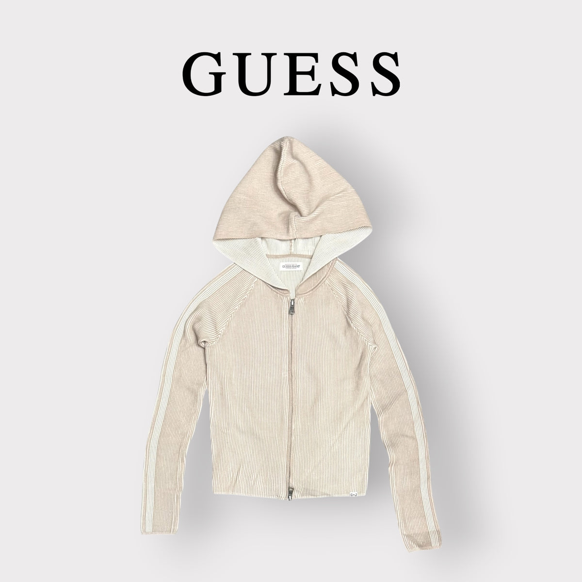GUESS - Maglioncino Donna, con cappuccio, Col.Beige