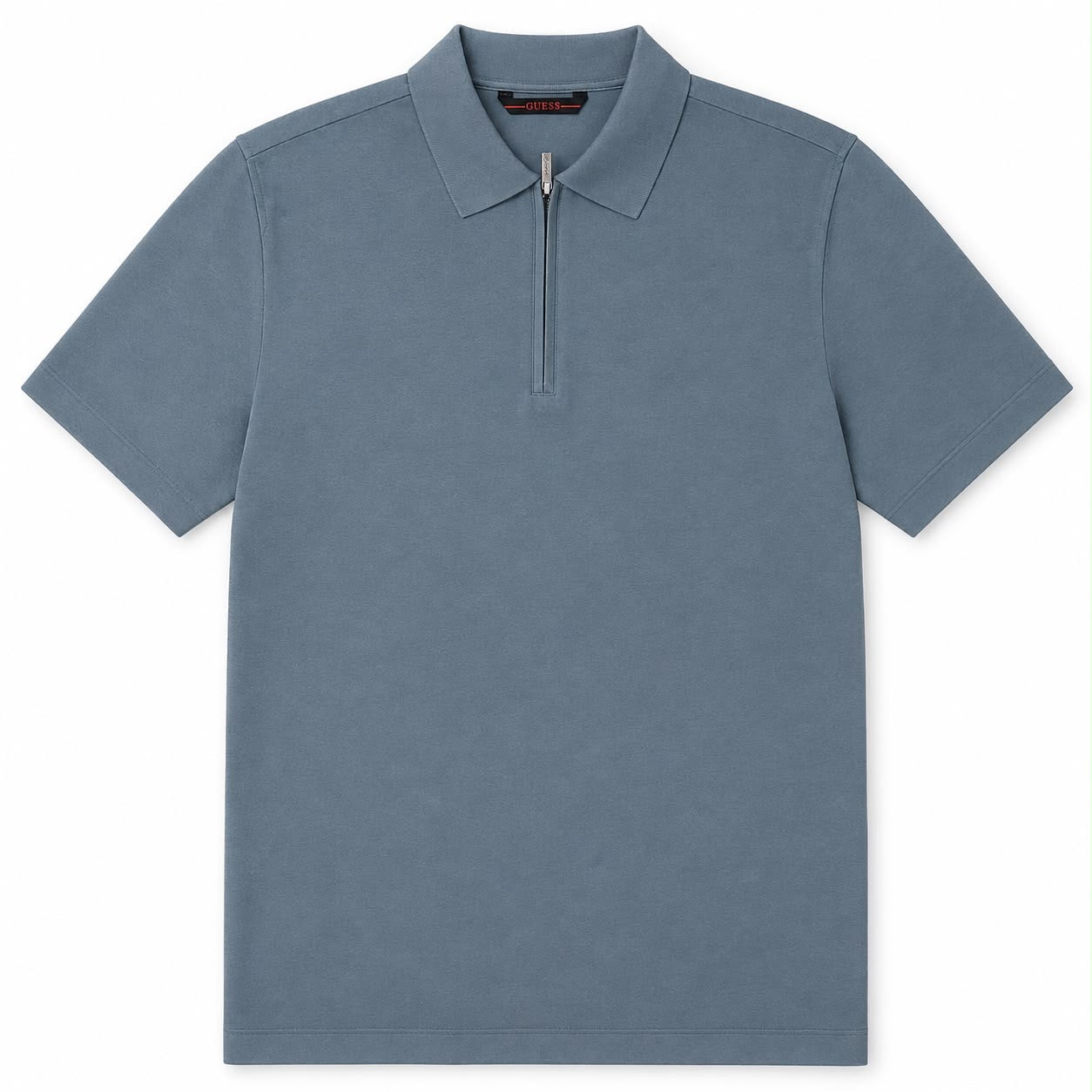 GUESS- Polo Uomo, in filo, Regular Fit, col.Petrolio