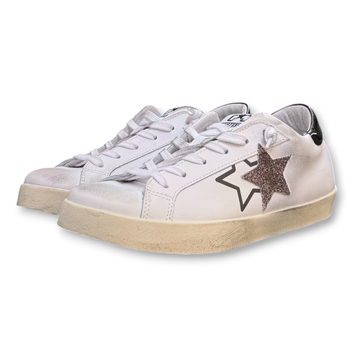 2 - STAR, Scarpa Donna, Col.Bianco/Marrone