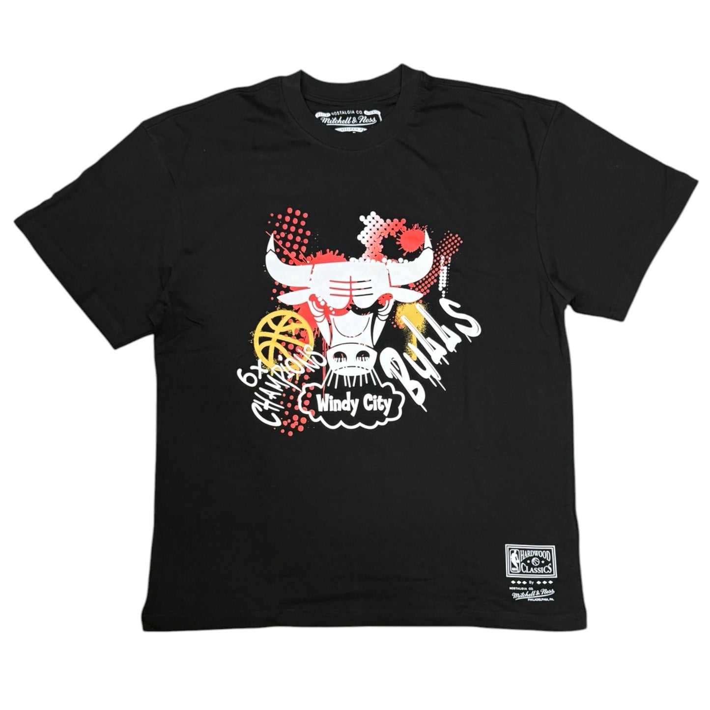 MITHCHELL&NESS- T-shirt Chicago Bulls, col.Nero