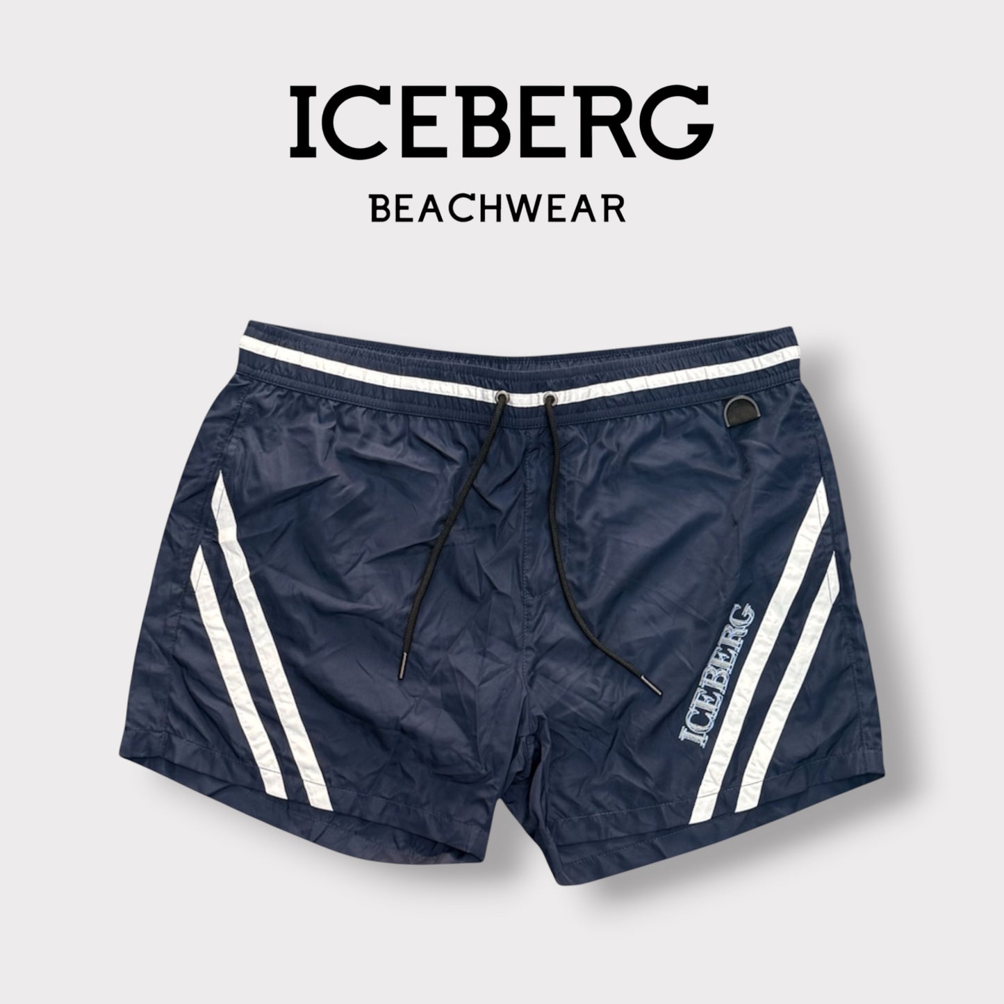 ICEBERG BEACHWEAR- Costume Uomo, con stampa, col.Blu