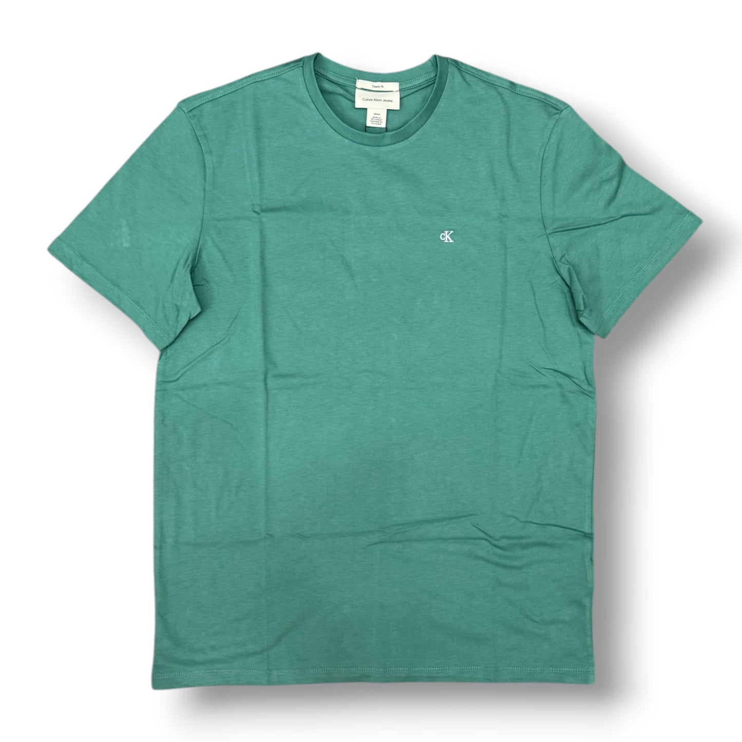 CALVIN KLEIN - T-Shirt Uomo con logo ricamato lato cuore, Col.Verde