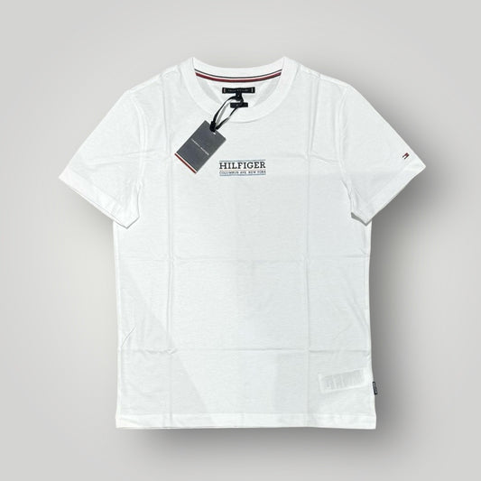 T-shirt TOMMY HILFIGER Uomo Bianca con stampa centrale, SlimFit