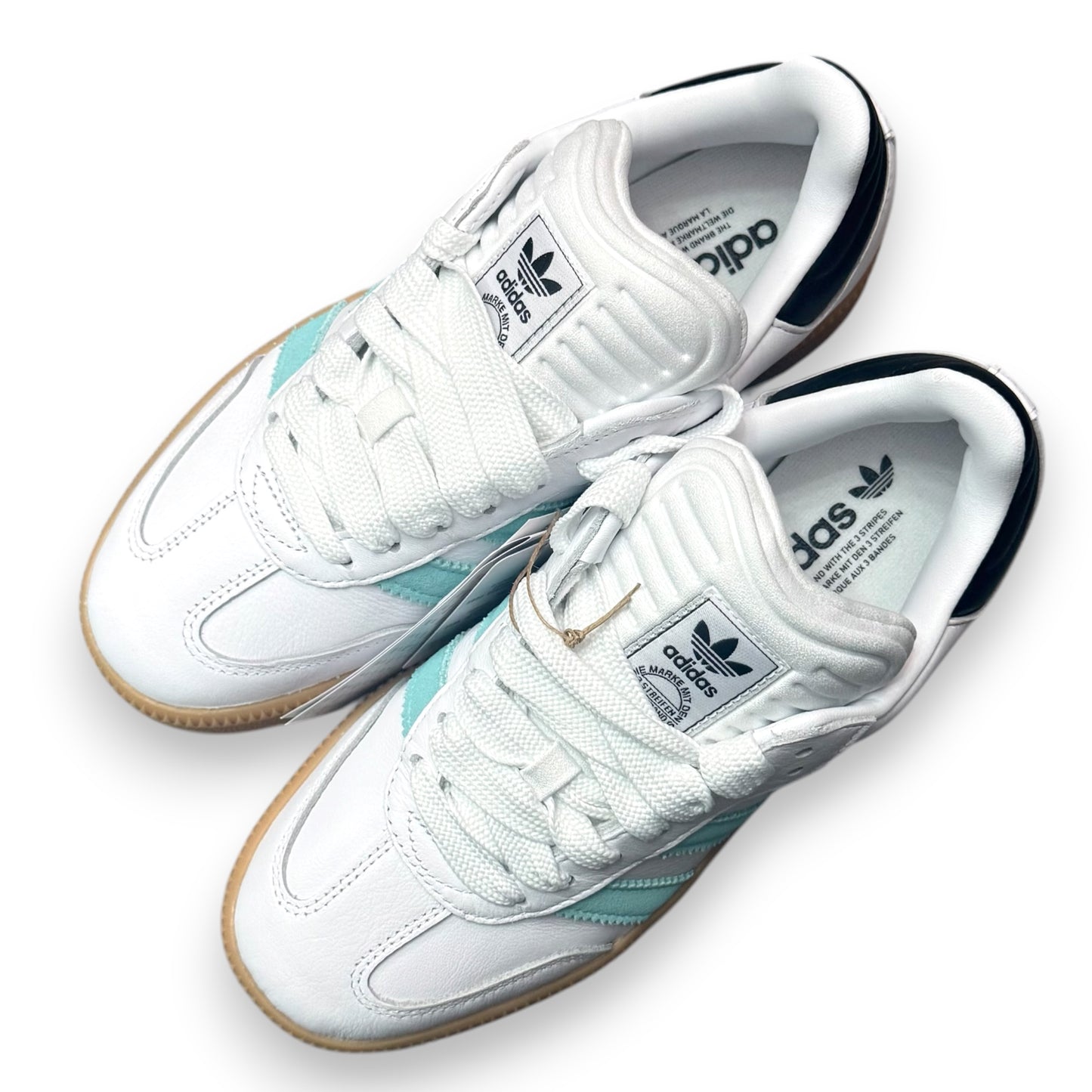 ADIDAS- Scarpe SAMBA XLG, Col.Bianco/verde