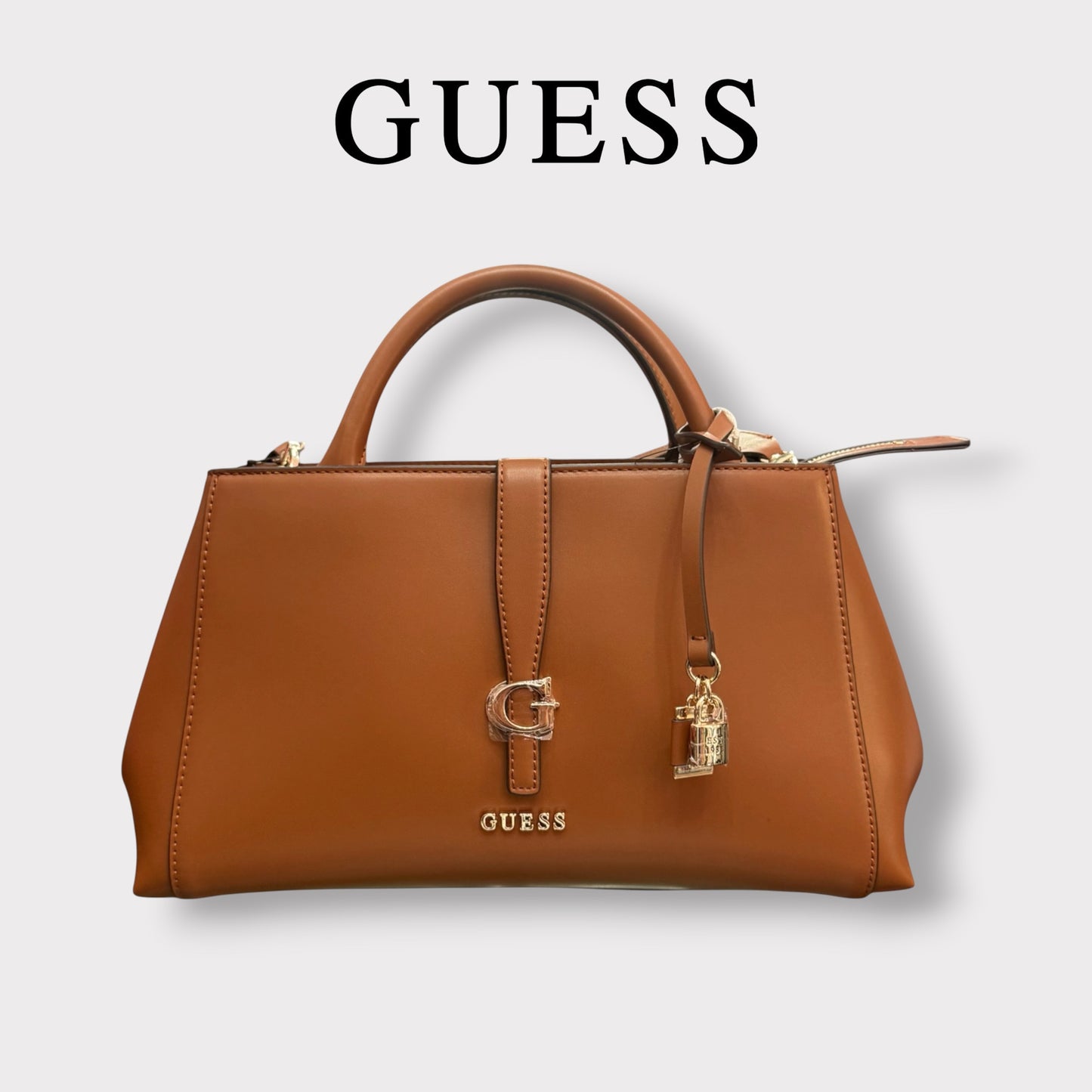 GUESS- Borsa Donna, Group:CARRIE, Col.COGNAC
