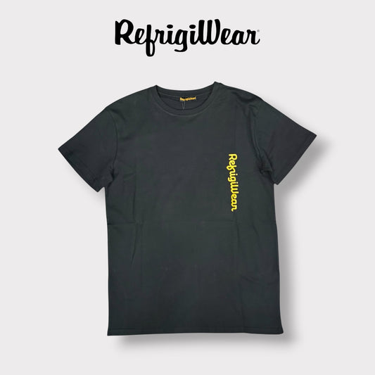 REFRIGIWEAR - T-Shirt Uomo con scritta orizzontale, Col.Nero