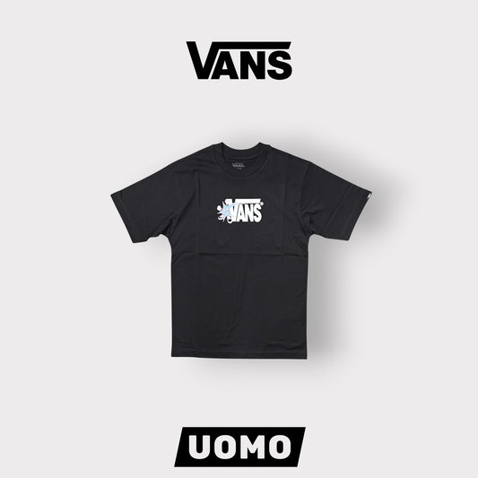 VANS- T-Shirt Uomo, Loose Fit con stampa frontale, Col.Nero