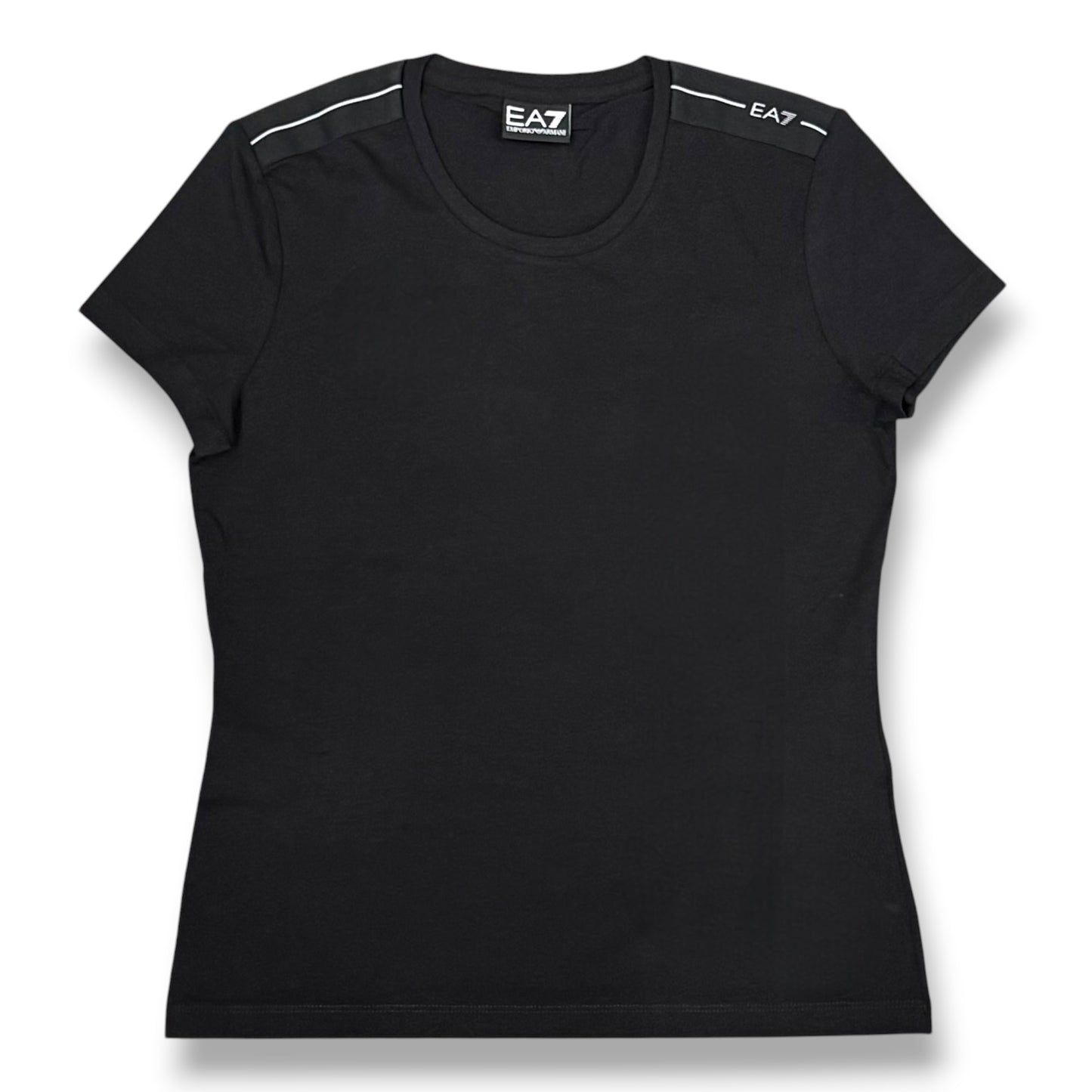 EMPORIO ARMANI- T-shirt Donna, con logo sulle spalle, Col.Nero