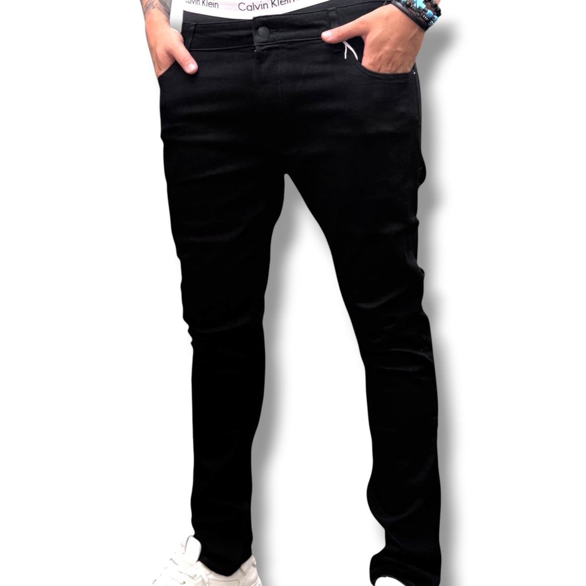 GUESS JEANS- Jeans Uomo, mod.Skinny Low Rise Taille Basse, Col.Nero