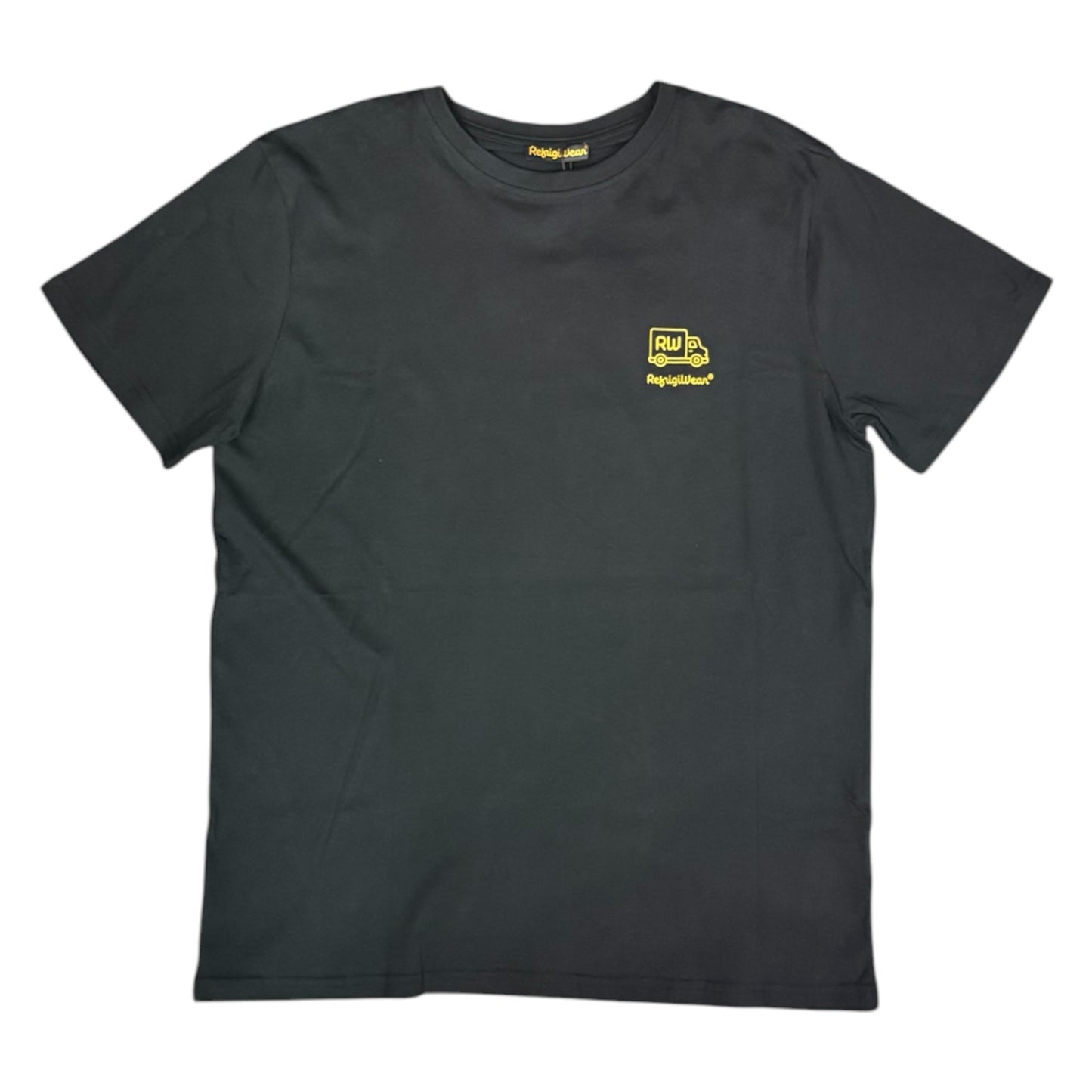 REFRIGIWEAR - T-Shirt Uomo con logo lato cuore e stampa schienale, Col.Nero