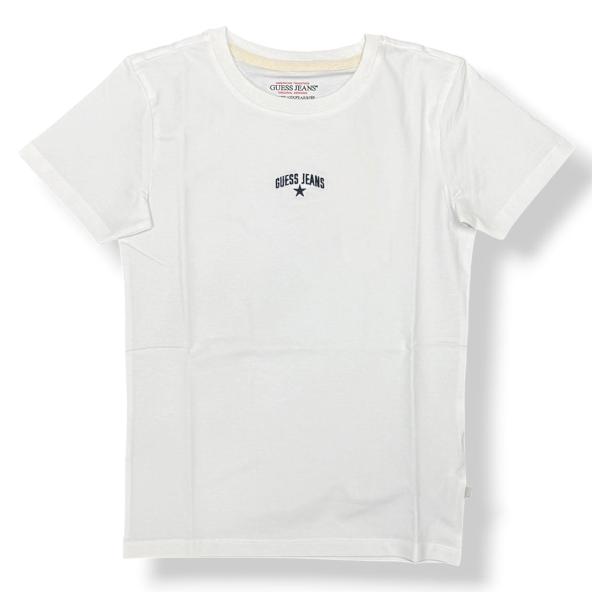 GUESS JEANS- T-shirt Donna, SlimFit, Col.Bianco