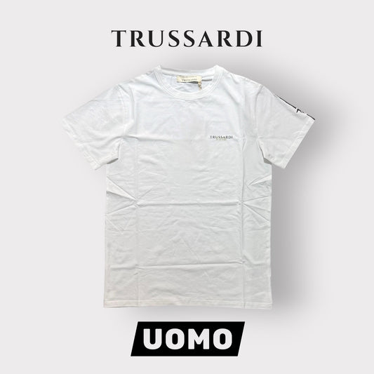 TRUSSARDI - T-Shirt Uomo con logo lato cuore, Col.Bianco