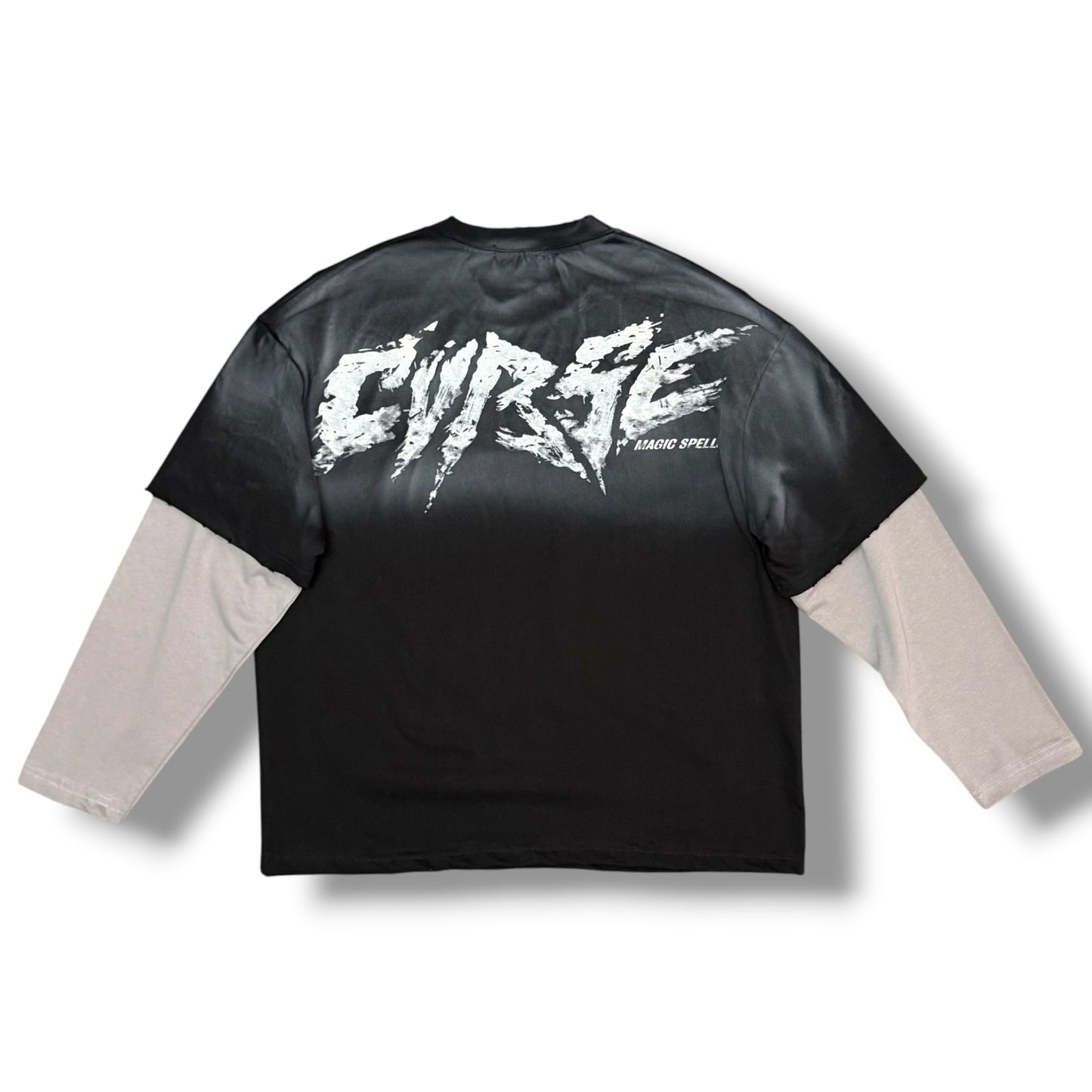 JUST RIBEL - T-Shirt Uomo, (veste comoda), con stampa schienale, Col.Nero