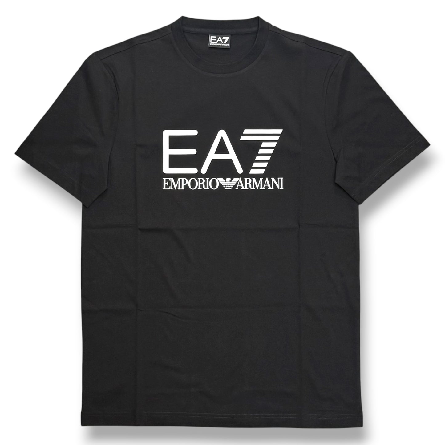 EMPORIO ARMANI- T-shirt Uomo, con stampa frontale, col.Nero/Bianco