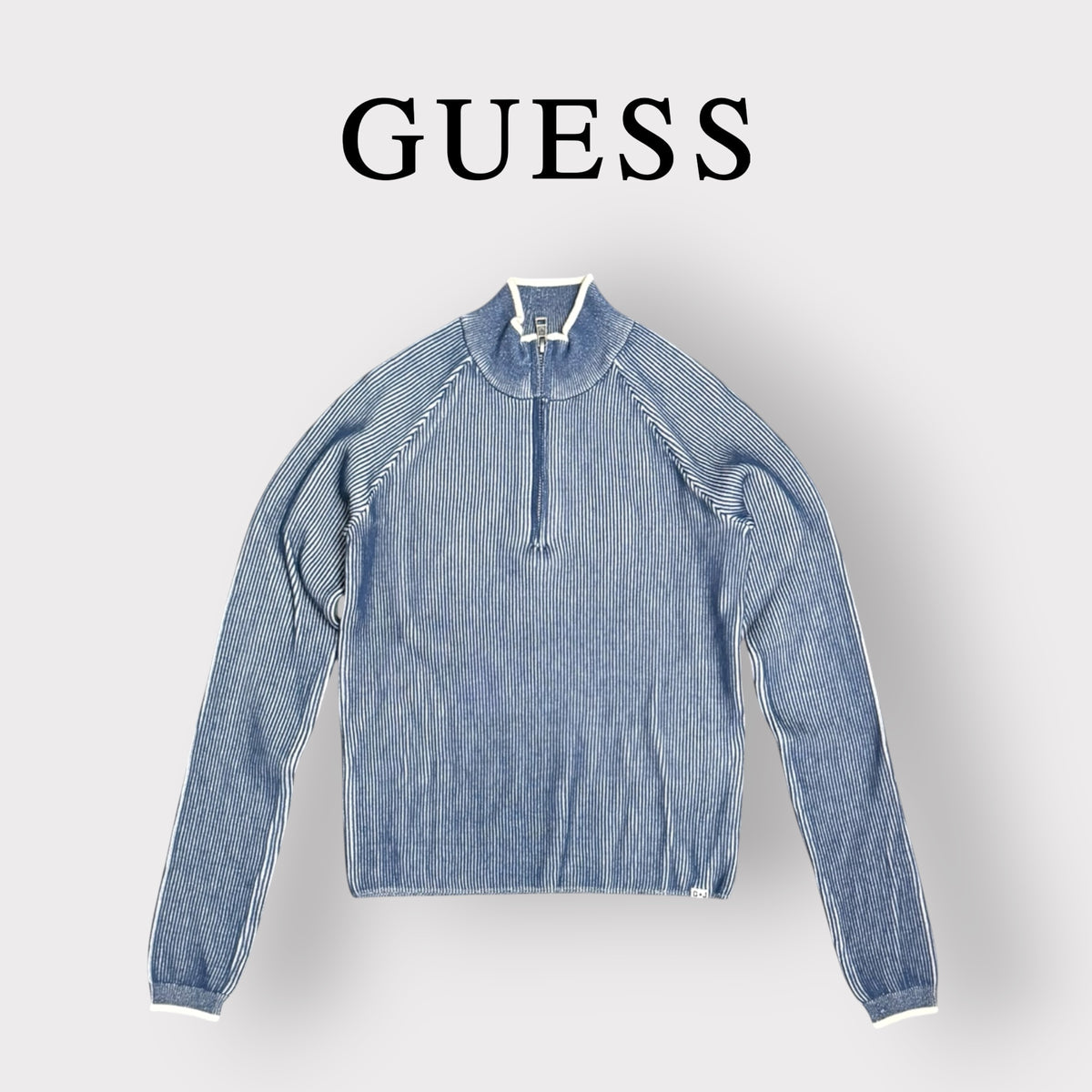 GUESS - Maglioncino Donna, con scritta schienale, Col.Denim