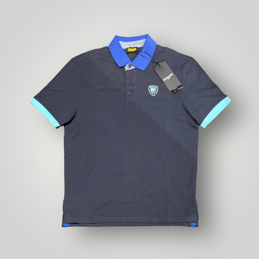 Polo BLAUER Uomo piquet, RegulrFit, col.Blu