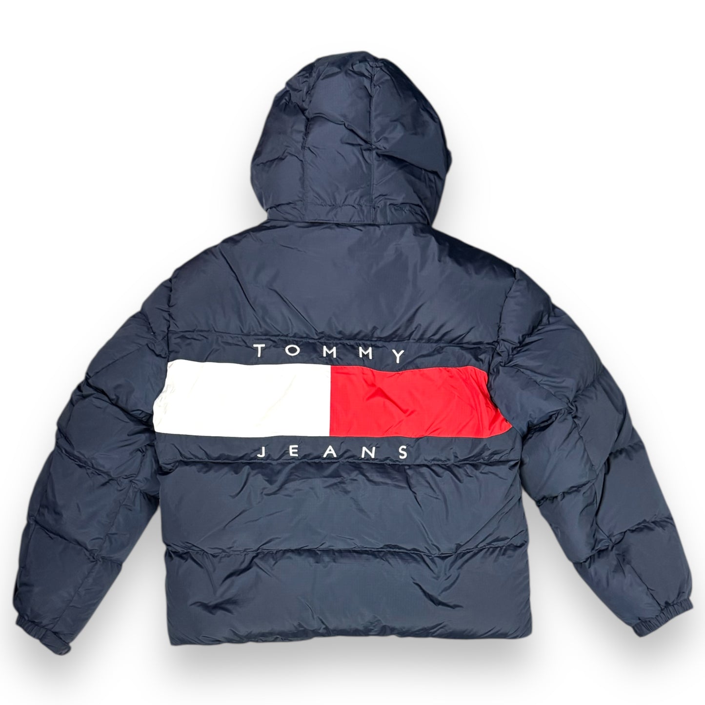 Giubbotto TOMMY HILFIGER Uomo, con cappuccio sganciabile e ricamo dietro alla schiena, (veste grande si consiglia una tg. In meno), col.Blu