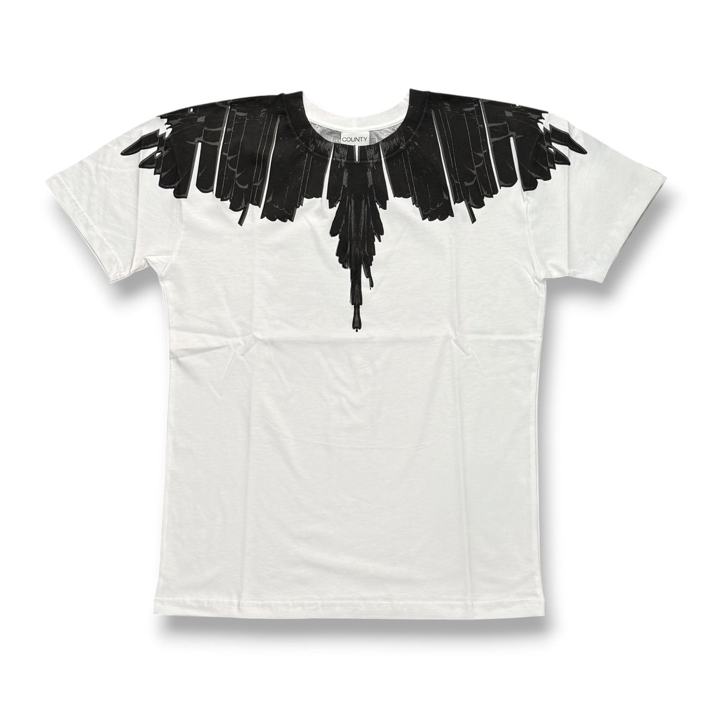 COUNTY OF MILAN- T-Shirt Uomo con stampa Nera, Col.Bianco