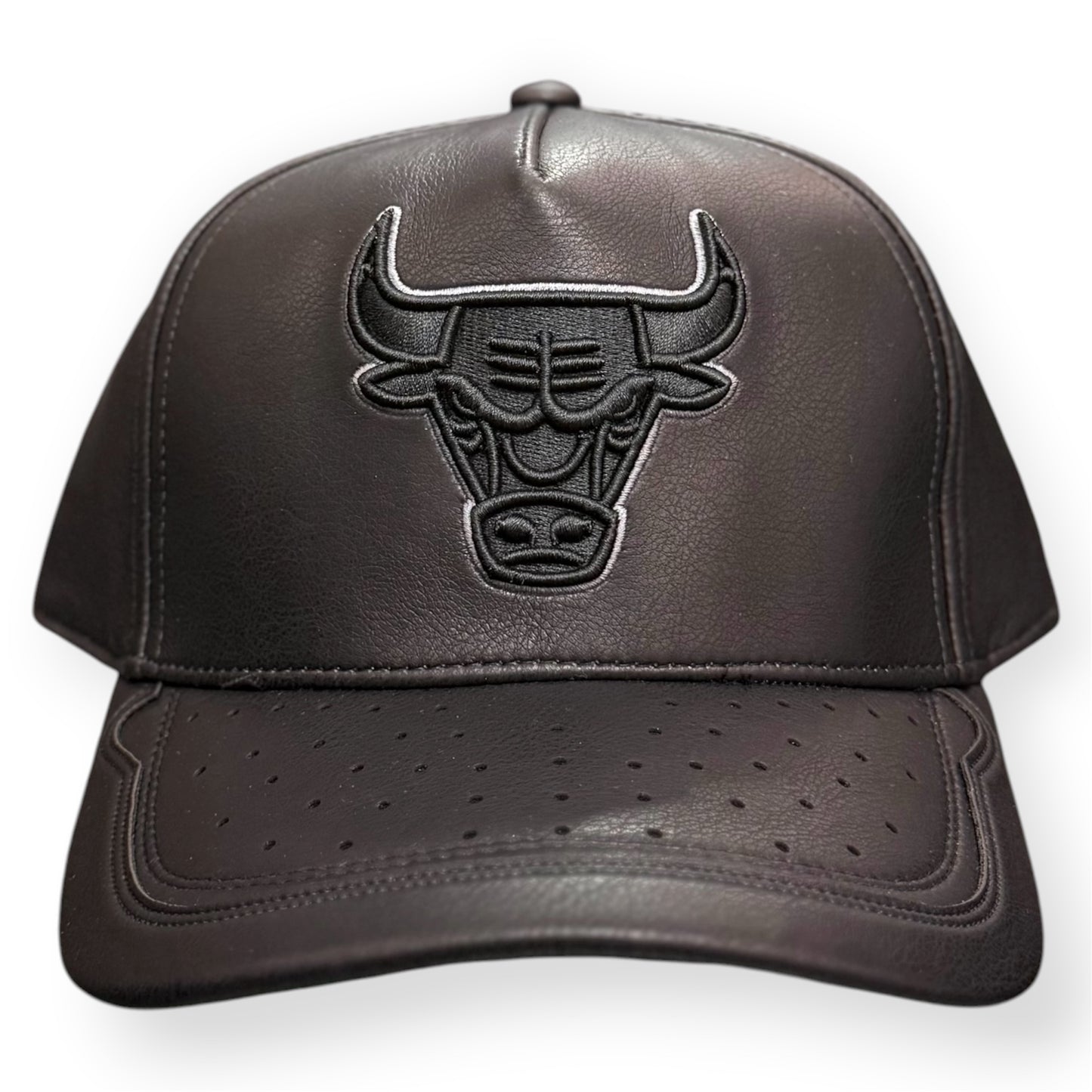 MITCHELL&NESS-Cappello CHICAGO BULLS, in ecopelle, Col.Nero