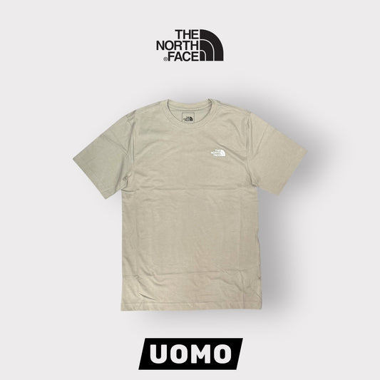 THE NORTH FACE- T-Shirt Uomo con logo ricamato lato cuore, Col.Tortora