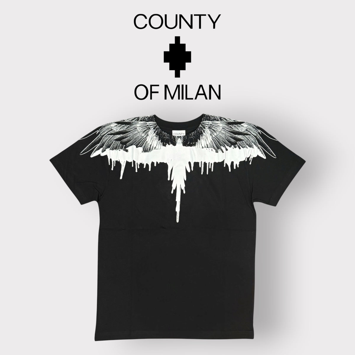 COUNTY OF MILAN- T-Shirt Uomo, (veste comoda), Col.Nero (Copia)