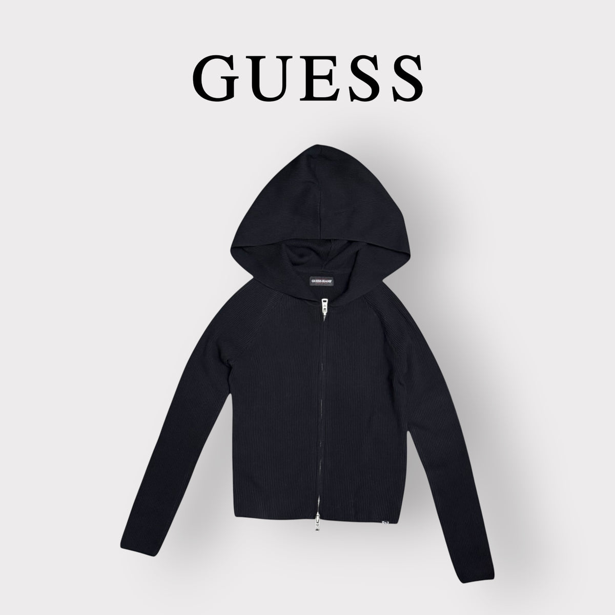 GUESS - Maglioncino Donna, con cappuccio, Col.Nero