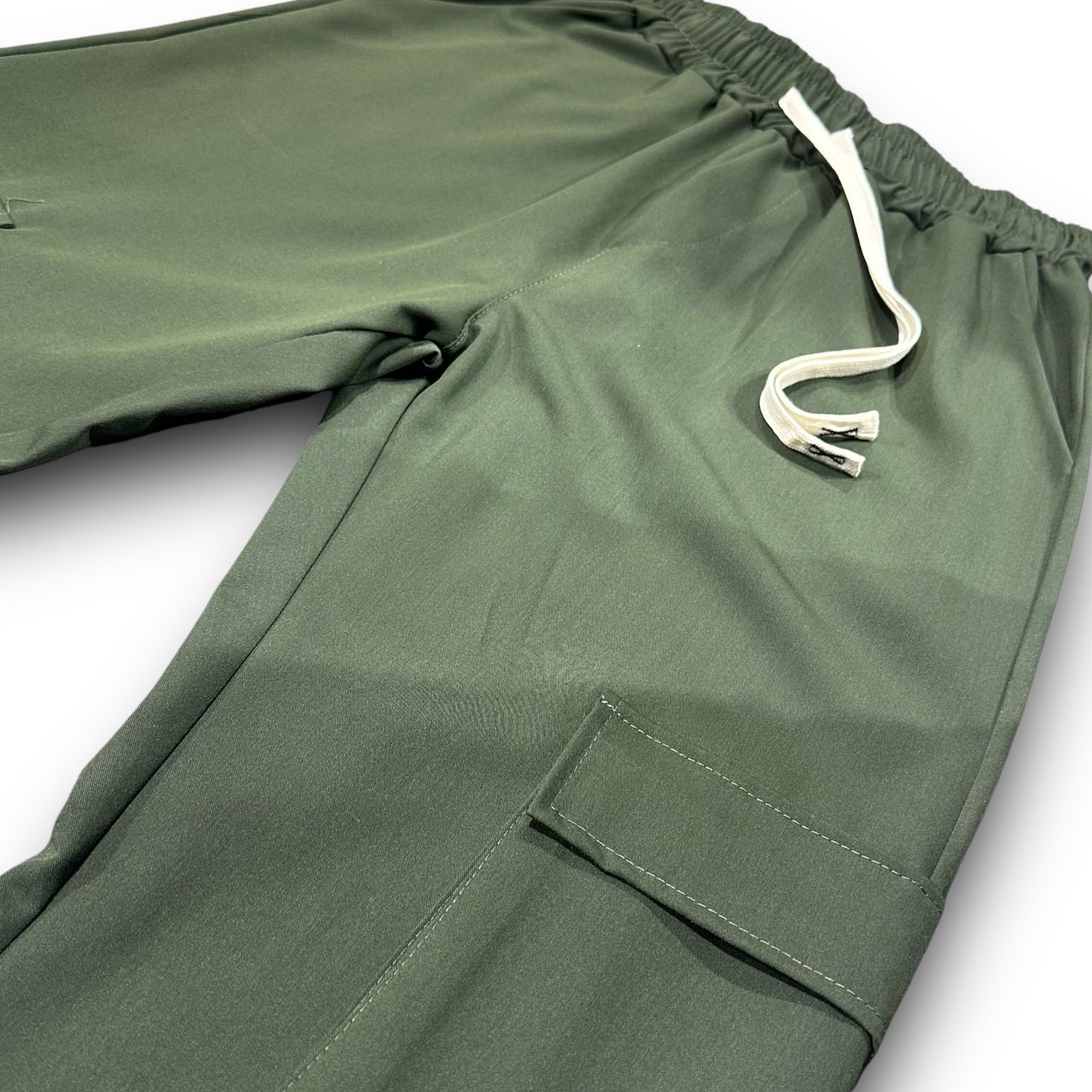 Pantalone LUKAS KIMI con elastico, col.Verde, Cargo BaggyFit