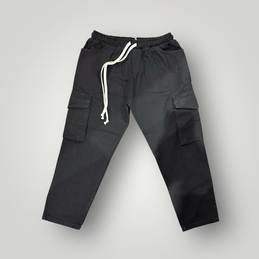 Jeans ChRoy Uomo in Denim Nero, Cargo CapriFit