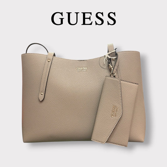 GUESS- Borsa Donna, Group:BRENTON, Col.DARK TAUPE