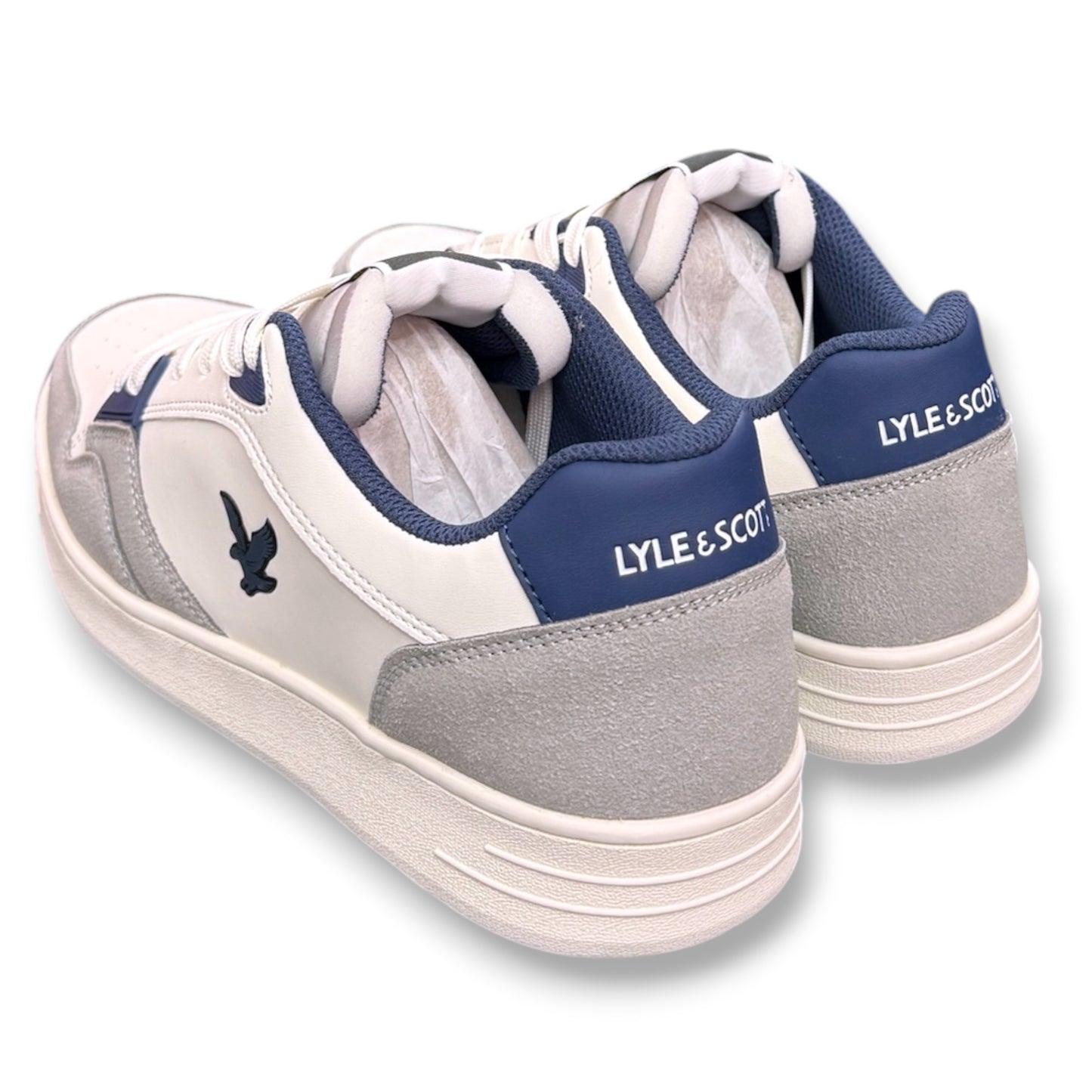 LYLE & SCOTT- Scarpe Uomo, mod.CALLUM, Col.Bianco/Grigio/Blu