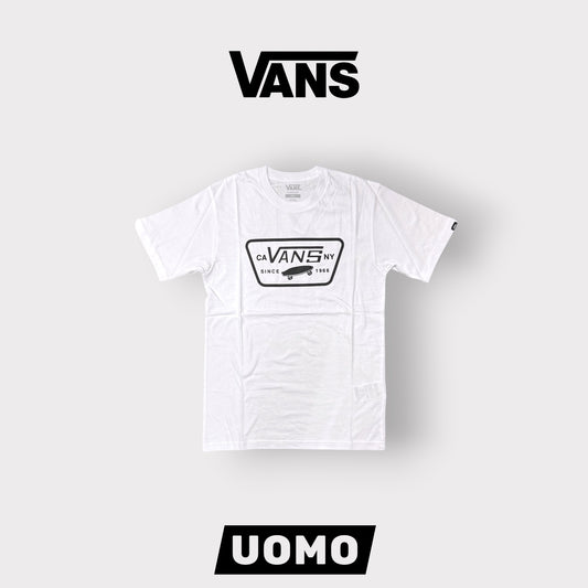 VANS- T-Shirt Uomo Classic Fit con stampa nera frontale, Col.Bianco