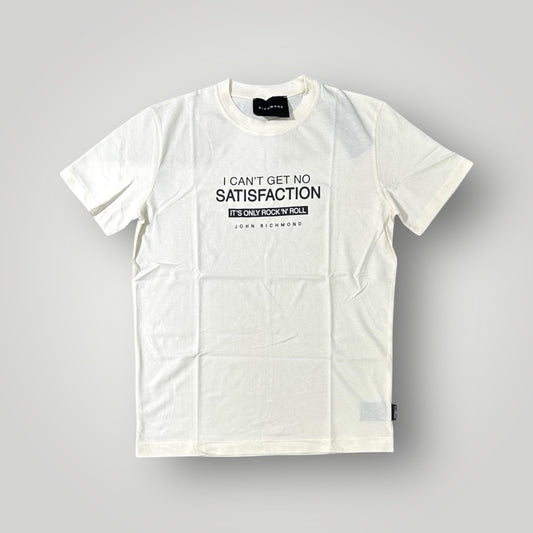 T-shirt RICHMOND Uomo, con stampa frontale, Col. Milk (I can't get no satisfaction)