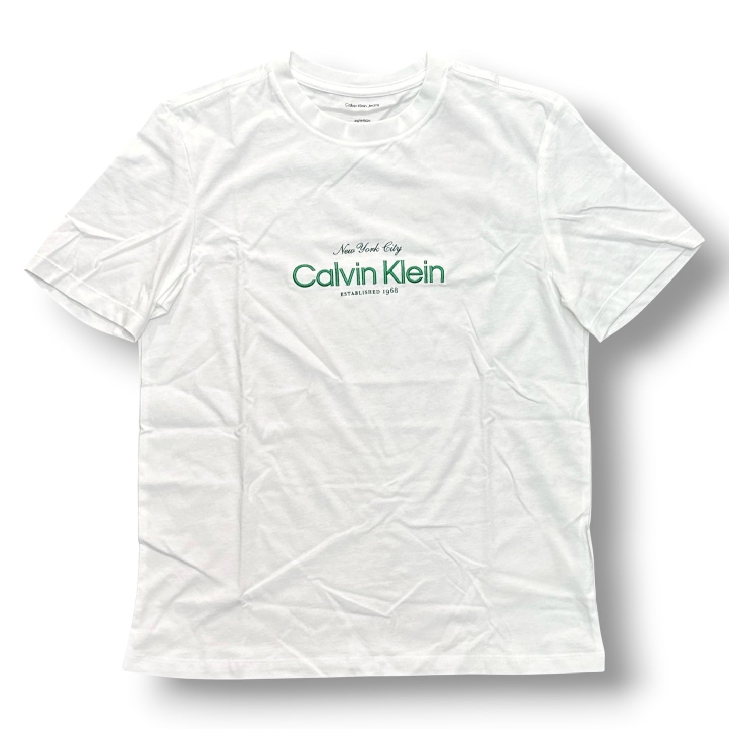 CALVIN KLEIN- T-shirt Donna, con logo ricamato, Regular Fit, col.Bianco