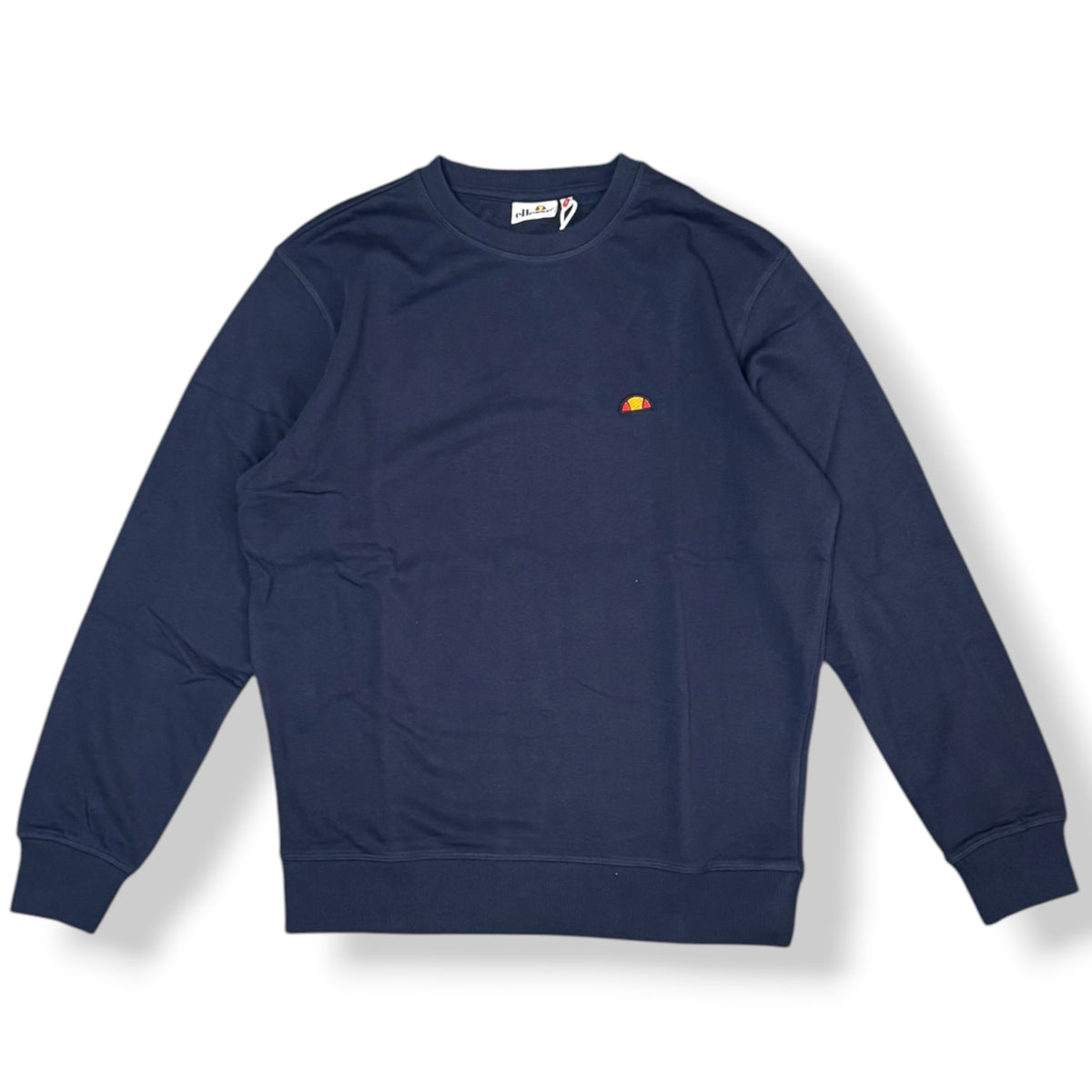 ELLESSE - Felpa Uomo con logo ricamato lato cuore, girocollo, Col.Blu