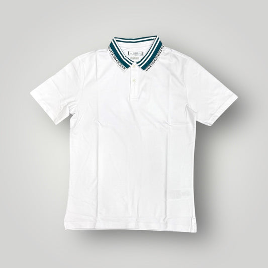 Polo GUESS con logatura sul collo col.Bianco