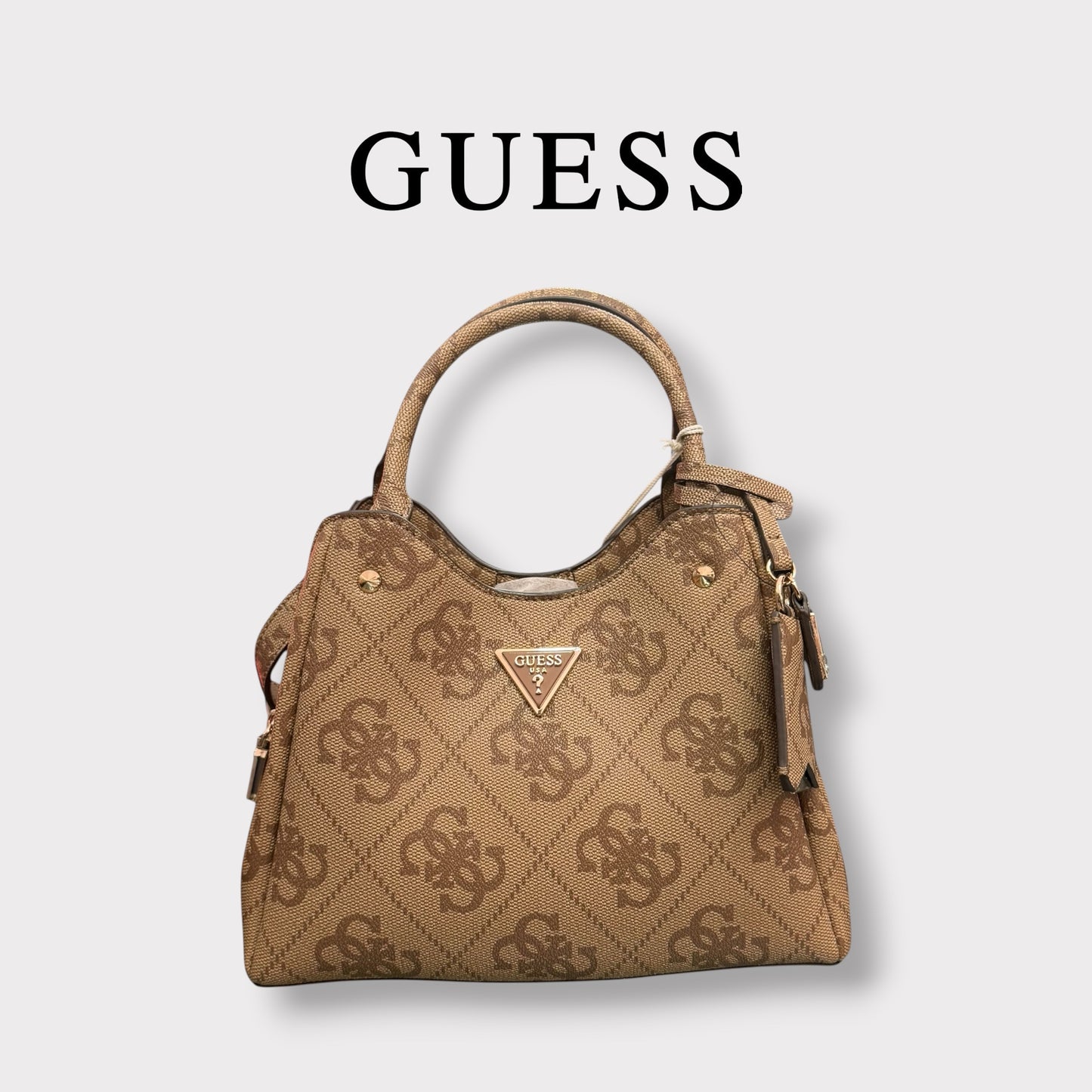 GUESS- Borsa Donna, Group:MERIDIAN II, Col.LATTE LOGO
