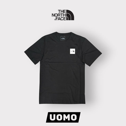 THE NORTH FACE- T-Shirt Uomo con logo stampato quadrato lato cuore, Col.Nero
