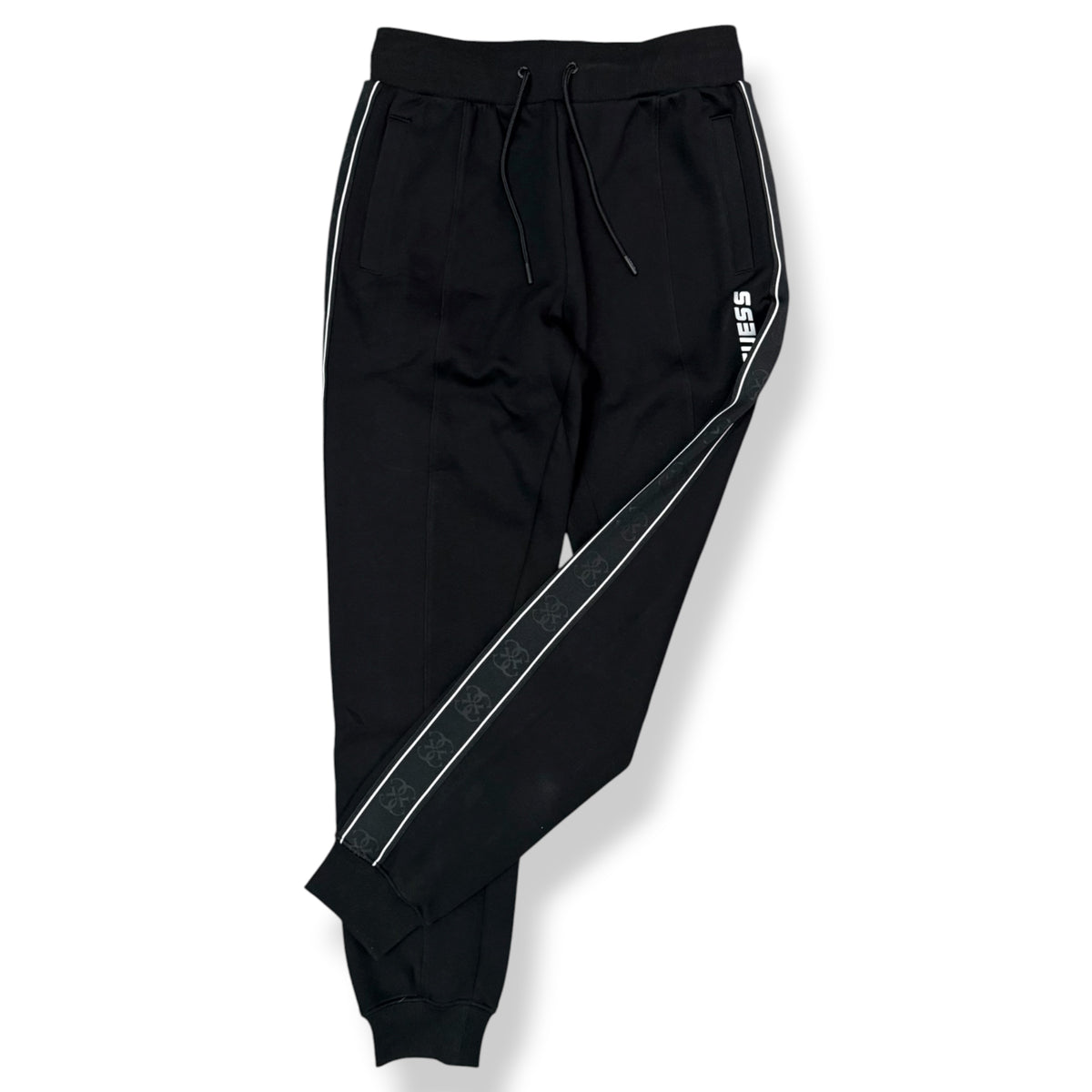 GUESS - Tuta completa Uomo, con scritta lato cuore , tex.neoprene, Col.Nero