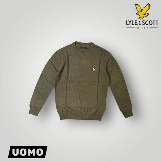 Maglioncino LYLE & SCOTT Uomo, 70% Cotone - 30% Lana Merino, col.Olive