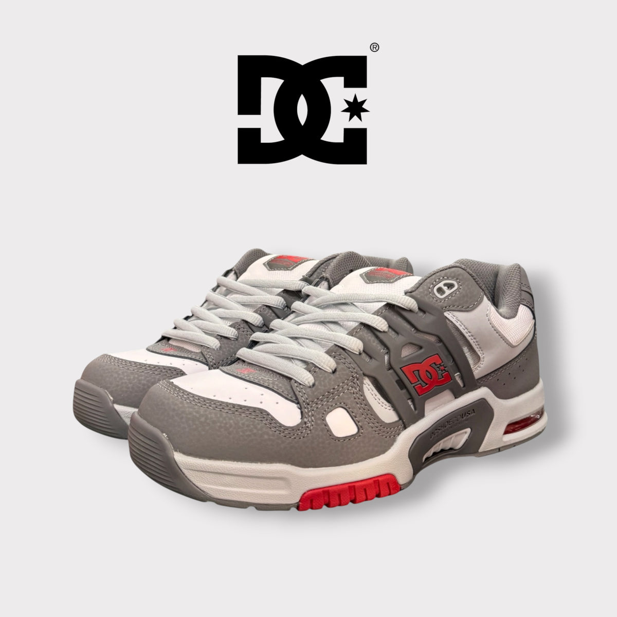 DC- Scarpe, col.Grigio/Rosso